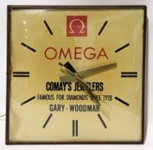 Vintage Omega Comay's Jewelers Advertising Clock