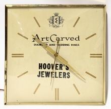 Vintage Hoover's Jewelers Advertising Clock
