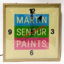 Vintage Martin Senour Paints Advertising Clock