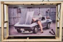 1964 Corvette Stingray With Girl Neon Sign