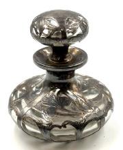 Sterling Silver Overlay Perfume Decanter