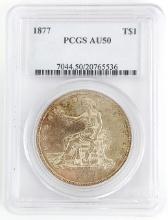1877 U.S. Silver Trade Dollar PCGS AU 45