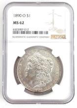 1890-O U.S. Morgan Silver Dollar NGC MS 62