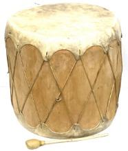 Traditional Native American Pueblo Log Drum