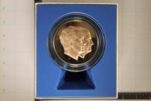 7.83 OZ. SOLID BRONZE PROOF 1973 INAUGURAL MEDAL
