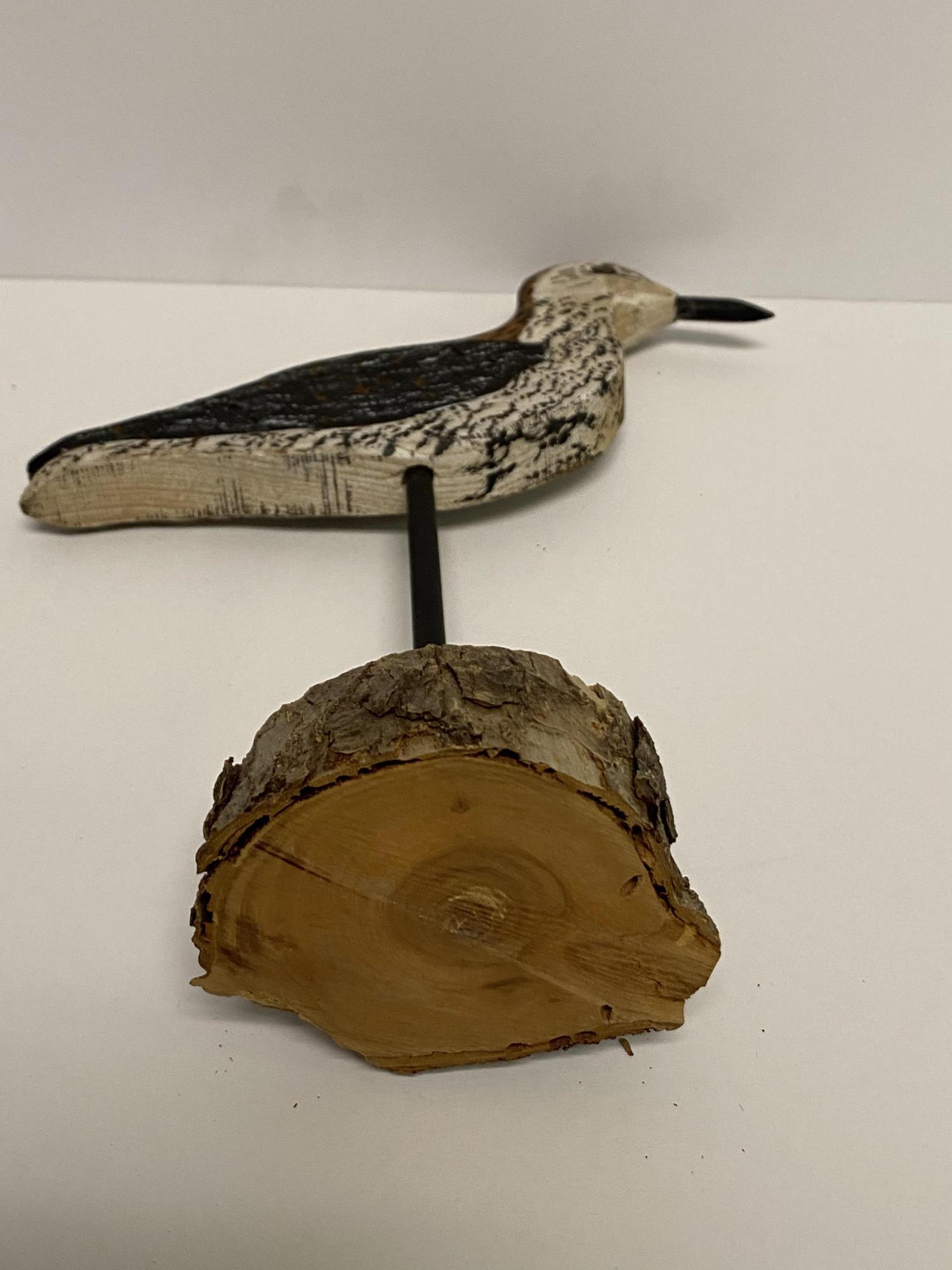 PAIR OF CARVED SHORE BIRDS