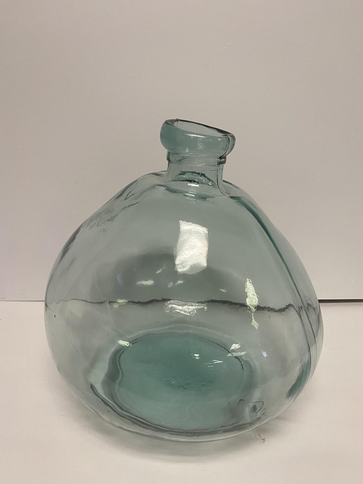 LARGE HANDBLOWN GLASS BOTTLE