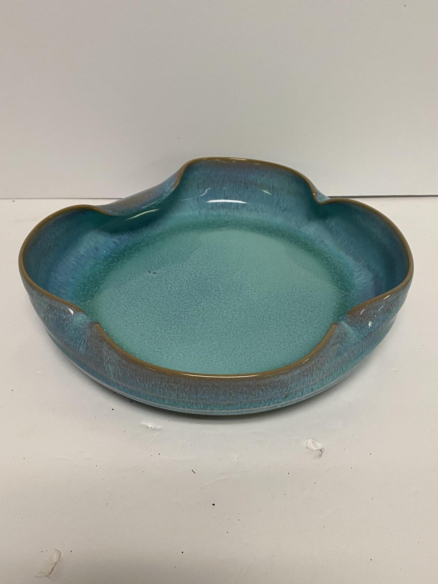 PAIR OF BEAUTIFUL BLUE POTTERY PIECES