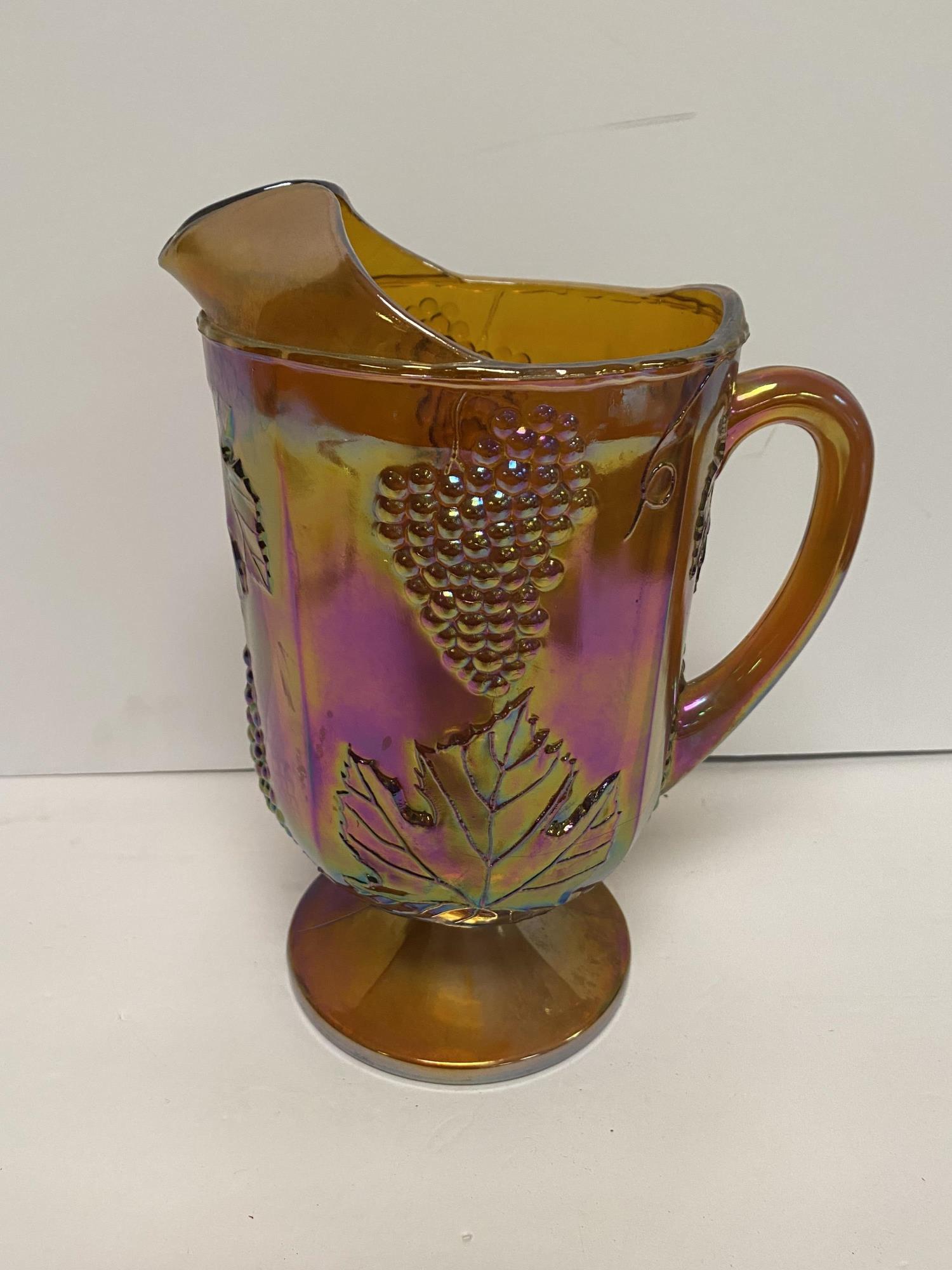 CARNIVAL GLASS PITCHER