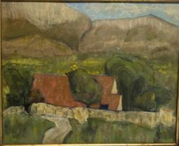 OIL ON BOARD - SIGNED P. CEZANNE, IN THE MANNER OF