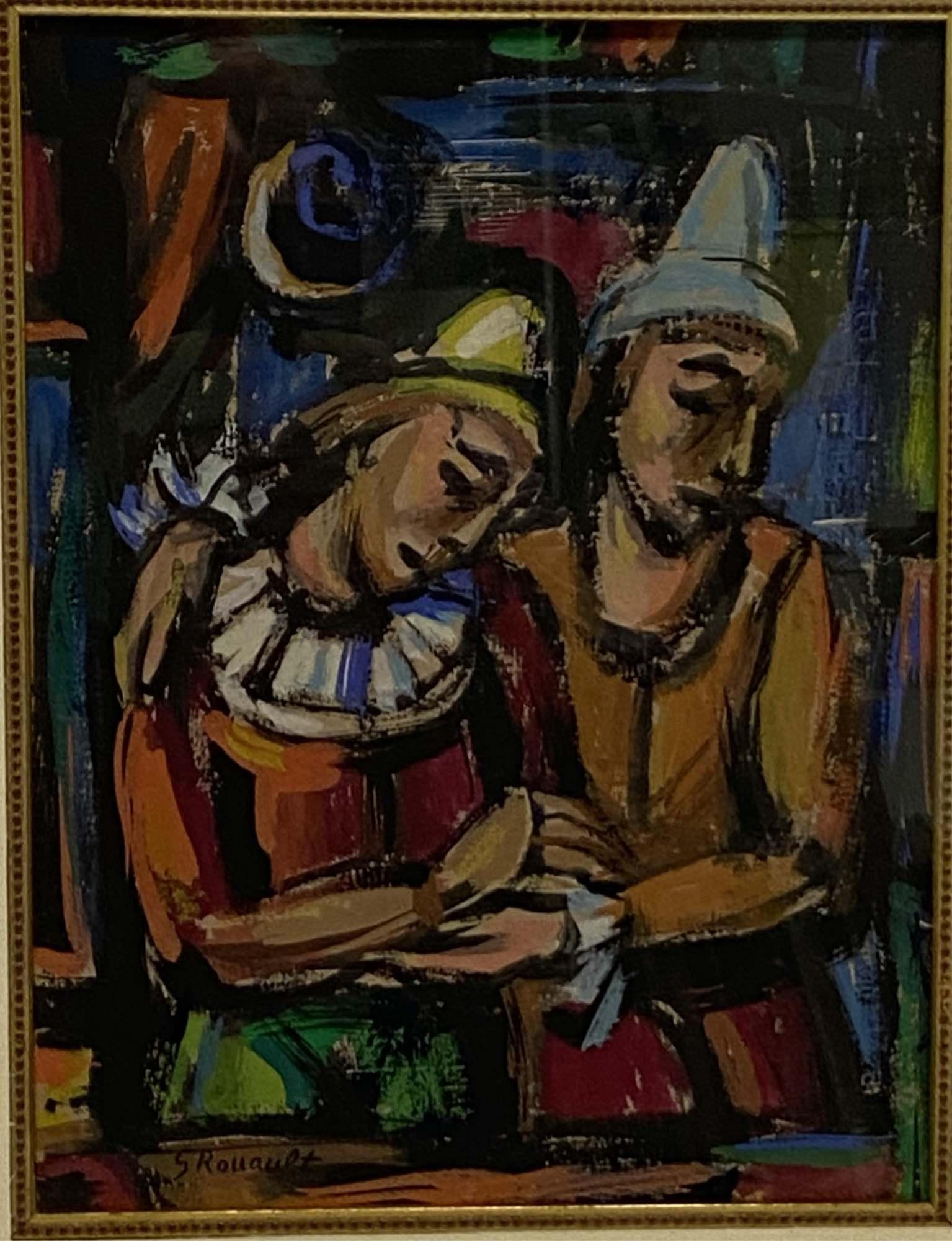 AFTER GEORGES ROUAULT - "TWO CLOWNS"