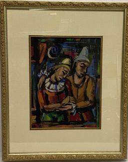 AFTER GEORGES ROUAULT - "TWO CLOWNS"