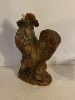 MOLDED ROOSTER FORM - METAL CHICKEN