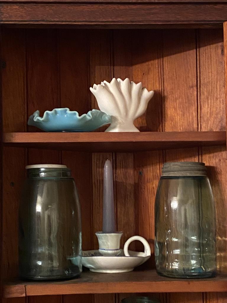 CONTENTS OF WALL HANGING CORNER CABINET