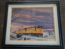 FRAMED  UP  TRAIN PICTURE