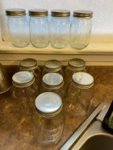 GROUP OF 11 CANNING JARS
