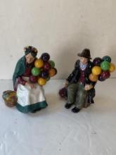 PAIR OF ROYAL DOULTON CLASSICS-THE BALLOON SELLERS
