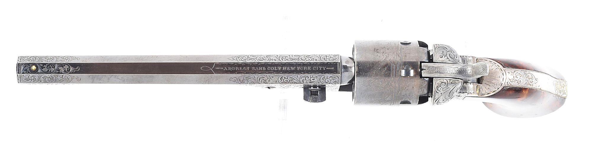 (A) DELUXE ENGRAVED MODEL 1851 NAVY PERCUSSION REVOLVER