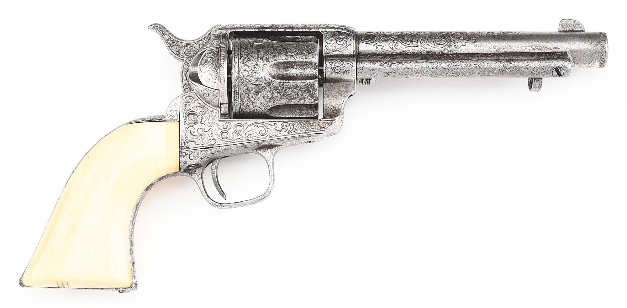 (A) HISTORIC DOCUMENTED FACTORY ENGRAVED COLT SINGLE ACTION ARMY REVOLVER FROM THE 1876 CENTENNIAL E