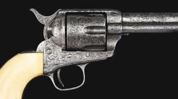 (A) HISTORIC DOCUMENTED FACTORY ENGRAVED COLT SINGLE ACTION ARMY REVOLVER FROM THE 1876 CENTENNIAL E