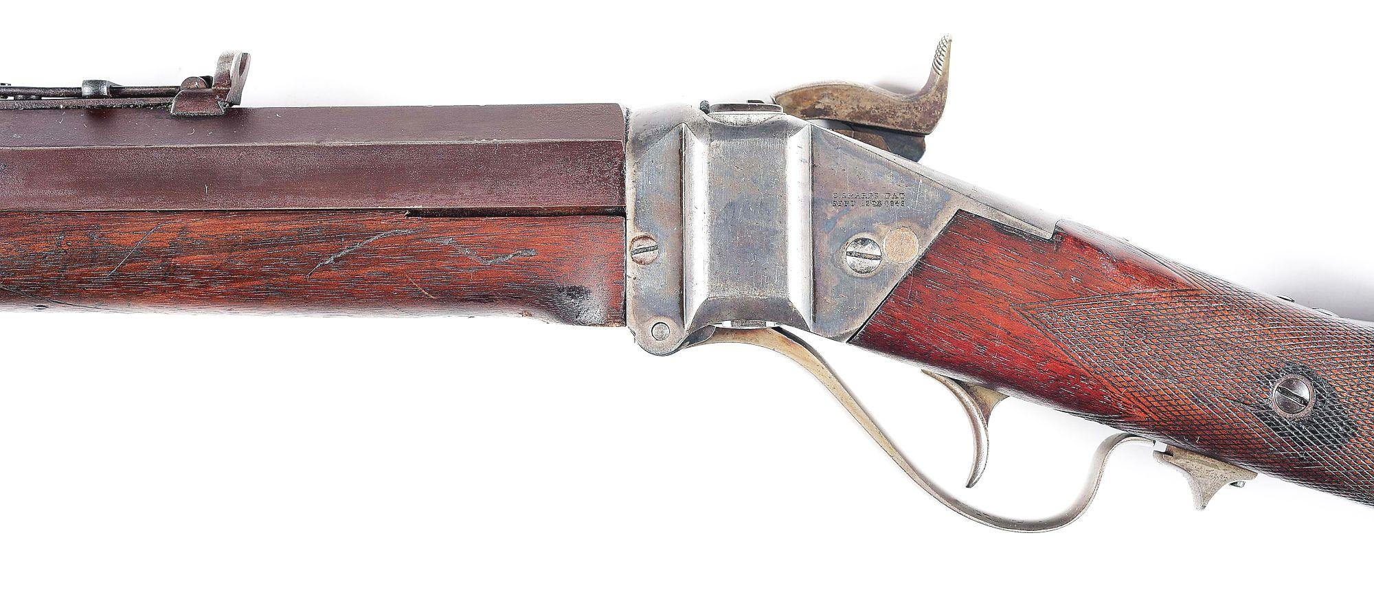 (A) ATTRIBUTED WALTER COOPER CONVERSION OF SHARPS MODEL 1863 SINGLE SHOT RIFLE
