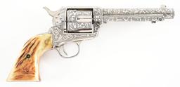 (C) COLE AGEE CATTLE BRAND ENGRAVED COLT SINGLE ACTION ARMY REVOLVER.