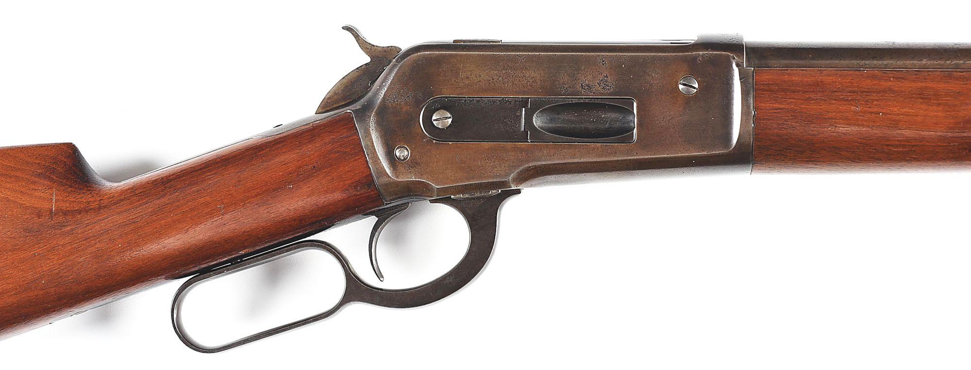 (A) BIG BORE .50 EXPRESS WINCHESTER MODEL 1886 LEVER ACTION RIFLE.