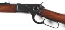 (C) FINE AND RARE WINCHESTER MODEL 92 SADDLE RING CARBINE WITH OCTAGONAL BARREL.