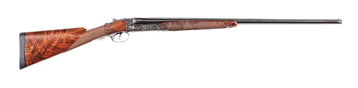 (C) UPGRADED WINCHESTER 21 20 GAUGE SIDE BY SIDE SHOTGUN.