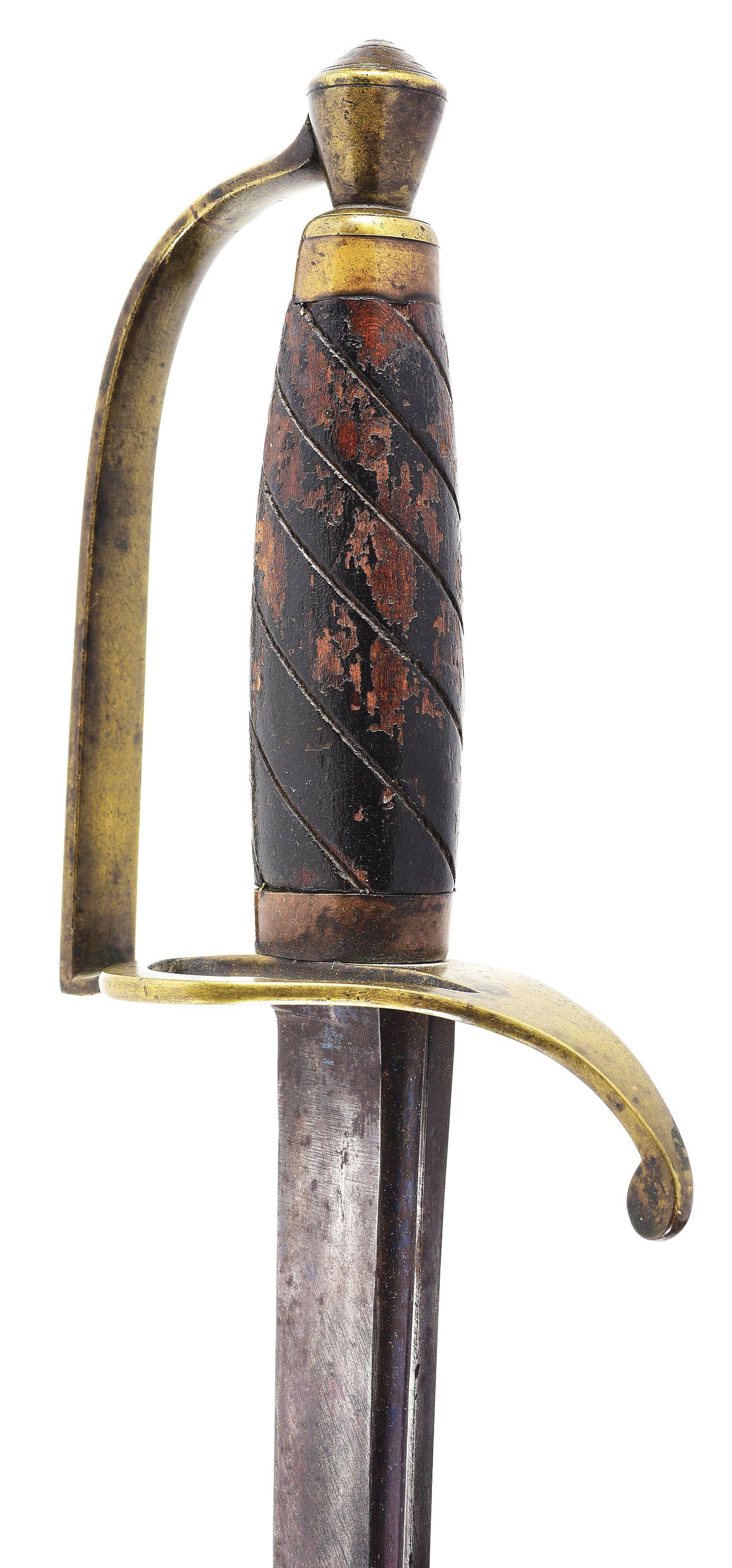 JEREMIAH SNOW ATTRIBUTED SWORD WITH ITS ORIGINAL SCABBARD.