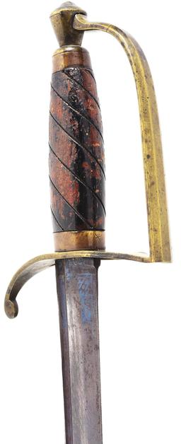 JEREMIAH SNOW ATTRIBUTED SWORD WITH ITS ORIGINAL SCABBARD.