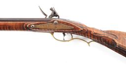 (A) SILVER INLAID AND RELIEF CARVED CONTEMPORARY KENTUCKY RIFLE BY WILLIAM BUCHELE.