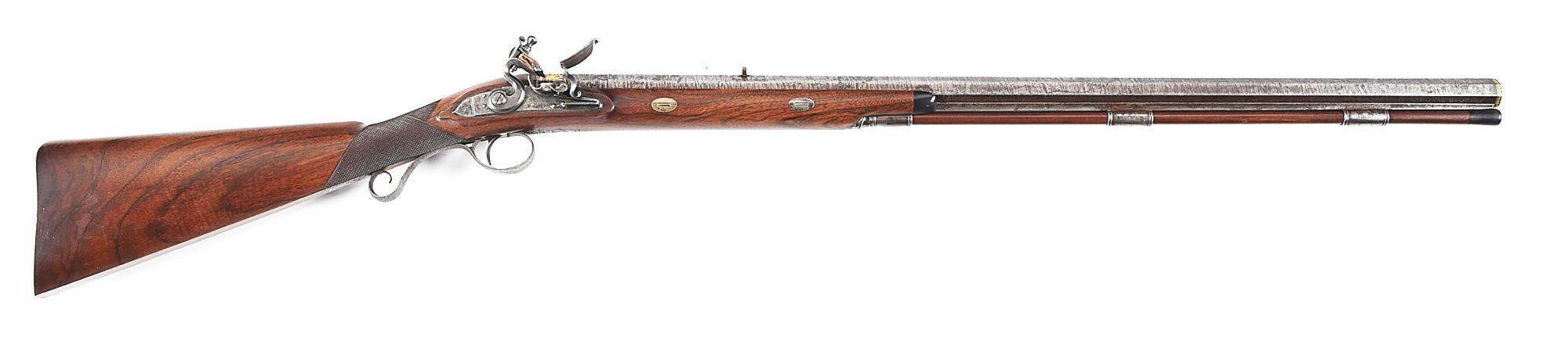 (A) MANTON FLINTLOCK RIFLE.