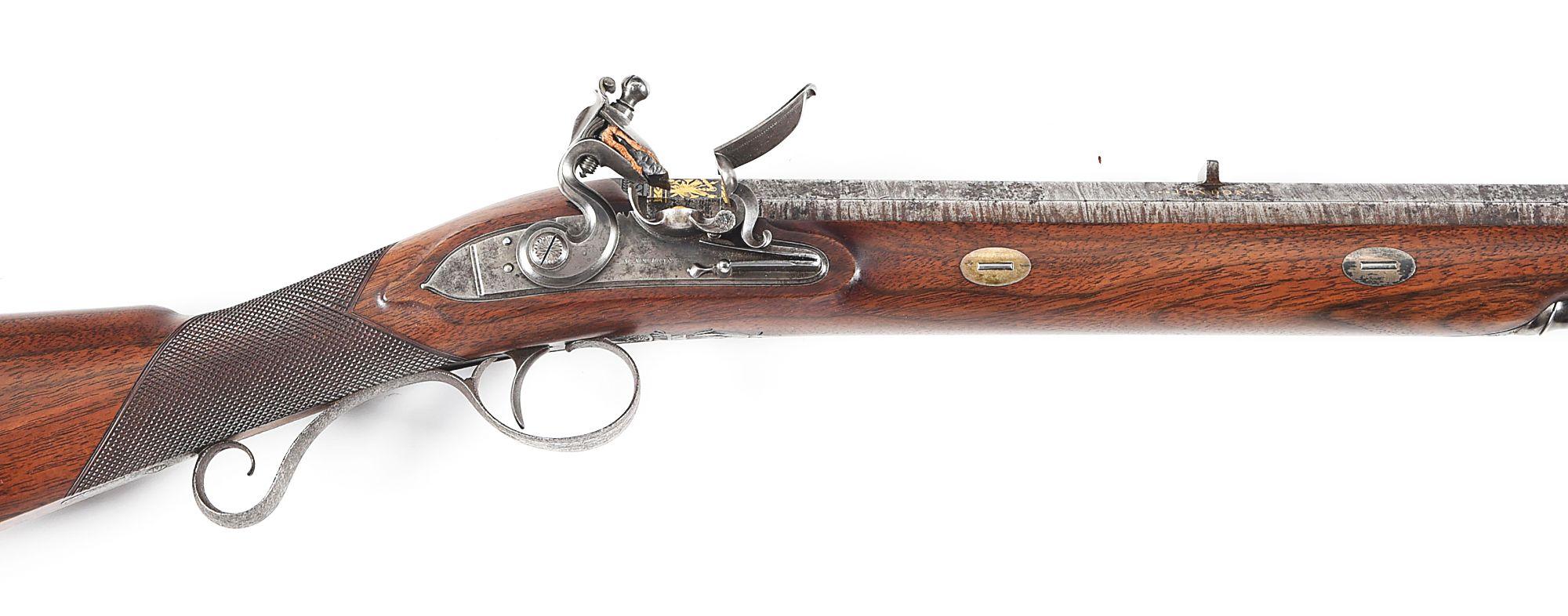 (A) MANTON FLINTLOCK RIFLE.