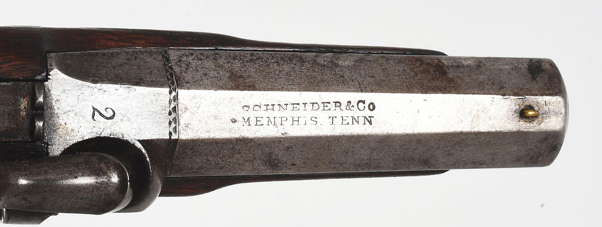 (A) SCHNEIDER & CO. TENNESSEE PERCUSSION POCKET PISTOL.