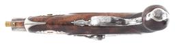 (A) FANTASTIC CASED NEW ORLEANS AGENT MARKED GOLD MOUNTED HENRY DERRINGER MEDIUM SIZE PERCUSSION POC