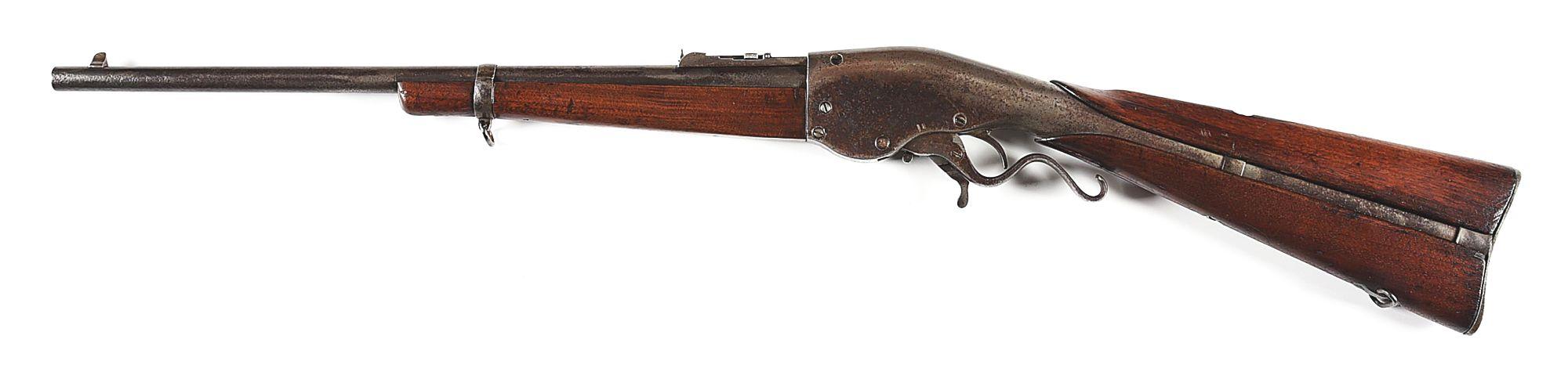 (A) EVANS NEW MODEL LEVER ACTION CARBINE.