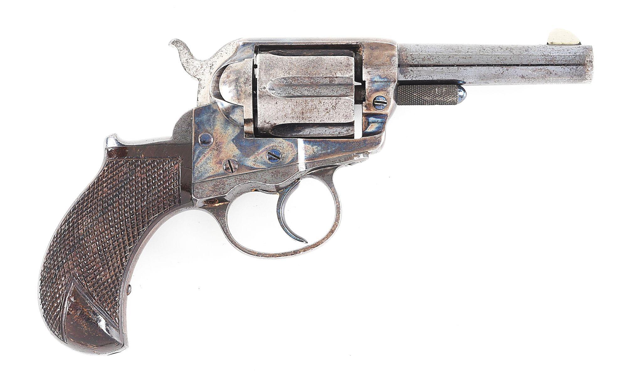 (A) EARLY LONDON SHIPPED COLT MODEL 1877 LIGHTNING DOUBLE ACTION REVOLVER.