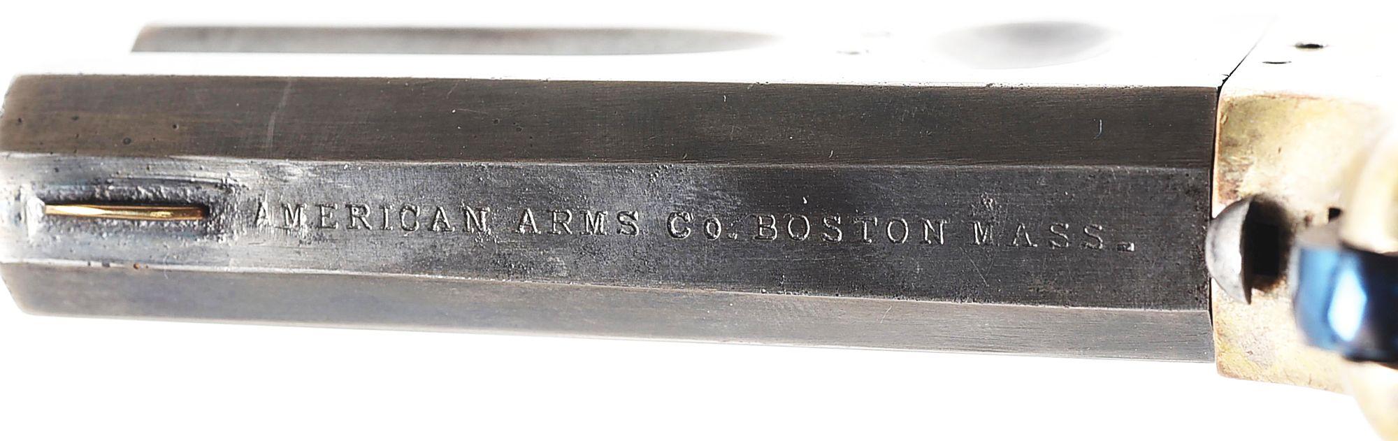 (A) RARE AMERICAN ARMS TWIST BARREL DERRINGER IN .41 RF.