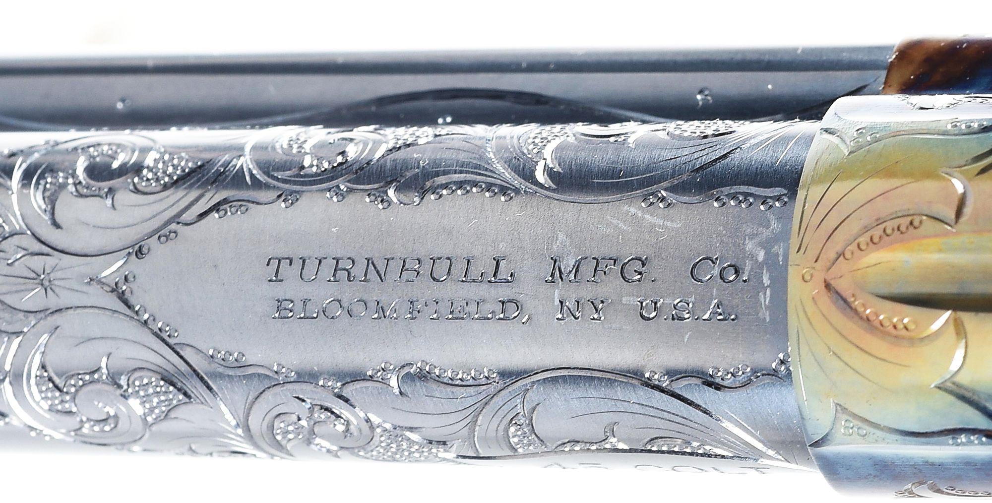 (M) OUTSTANDING PAIR OF ENGRAVED TURNBULL MODEL 1873 SINGLE ACTION REVOLVERS.