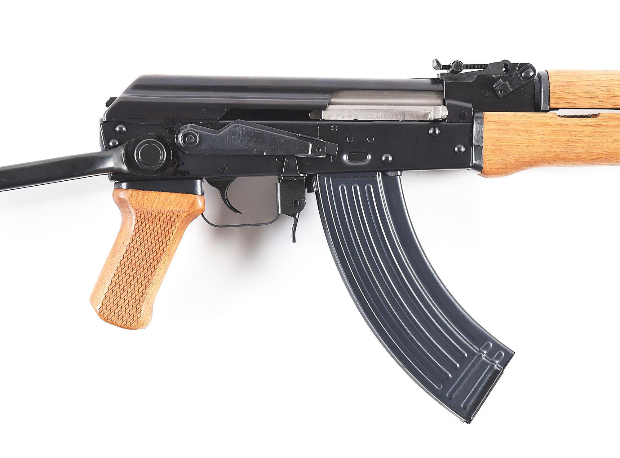 (M) EXCELLENT PRE-BAN POLYETCH AKS-762 SPIKER UNDERFOLDER SEMI-AUTOMATIC RIFLE WITH BOX.