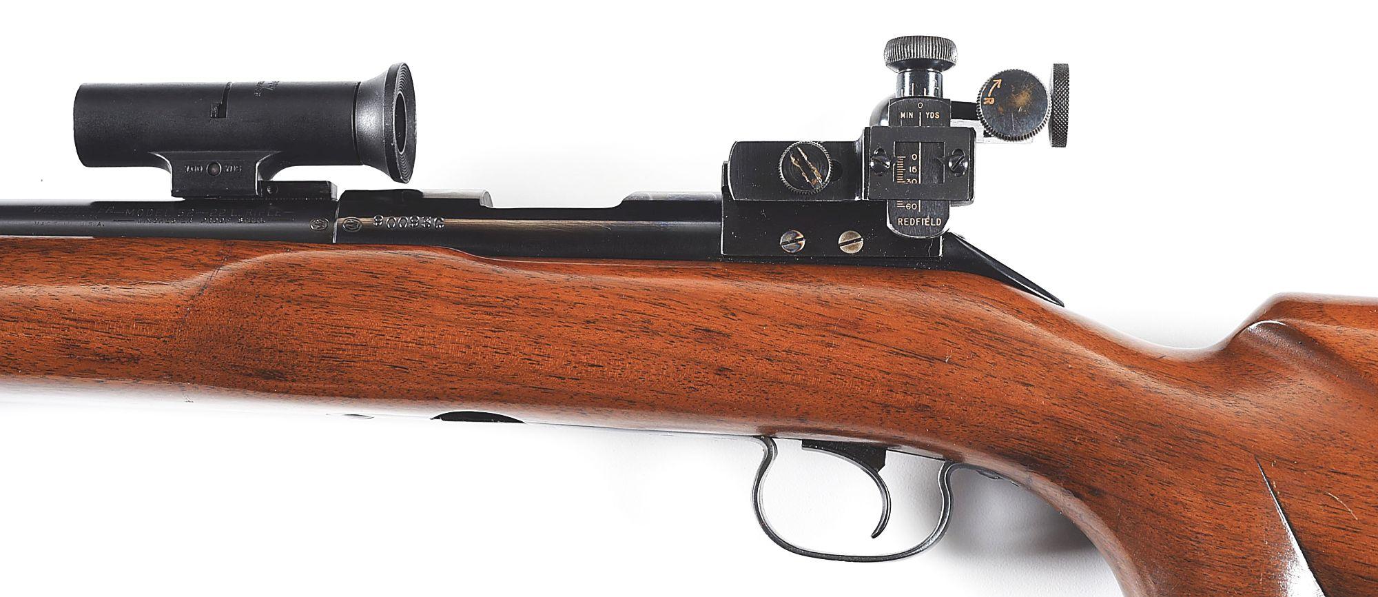 (C) WINCHESTER MODEL 52 BOLT ACTION TARGET RIFLE WITH REDFIELD INTERNATIONAL MATCH SIGHTS.