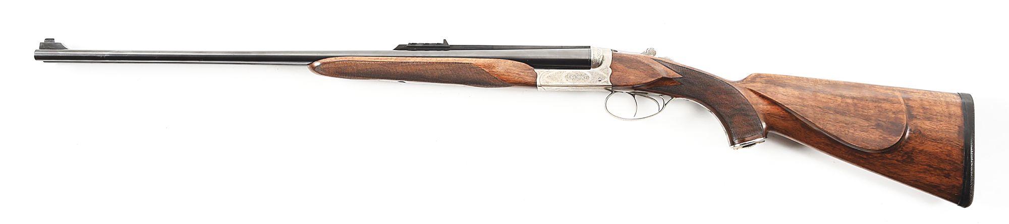 (M) CHAPUIS SIDE BY SIDE DOUBLE RIFLE IN .375 H&H.