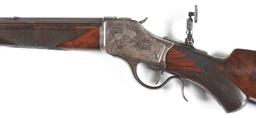 (A) DELUXE WINCHESTER MODEL 1885 HIGH WALL SINGLE SHOT RIFLE.