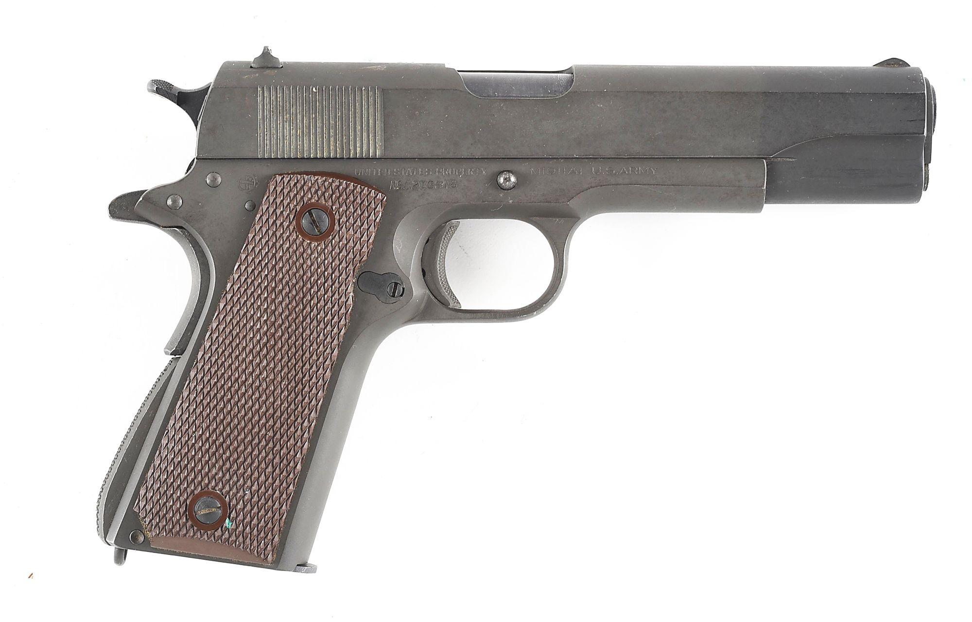 (C) COLT M1911A1 SEMI-AUTOMATIC PISTOL WITH 1943 DATED GRATON & KNIGHT CO. HOLSTER.