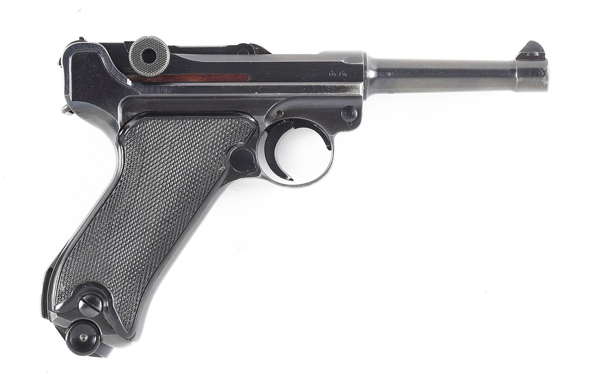 (C) BYF CODE 42 DATED MAUSER LUGER SEMI-AUTOMATIC PISTOL.