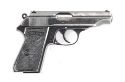 (C) HARD TO FIND RFV MARKED WALTHER PP .32 ACP SEMI AUTOMATIC PISTOL WITH HOLSTER.