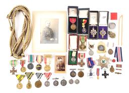 LOT OF MISCELLANEOUS EUROPEAN MEDALS AND AWARDS.