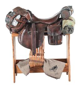 THIRD REICH SADDLE WITH EQUIPMENT.