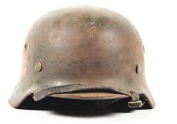 GERMAN WWII POLICE DOUBLE DECAL M40 HELMET.